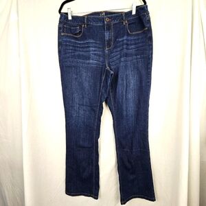J Jill Authentic Fit Slim Boot Cut‎ Dark Wash Jeans Stretch Women's Size 14